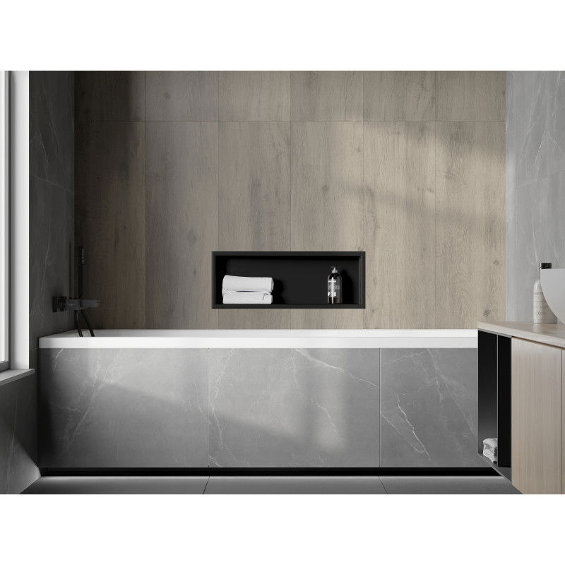 Mexen X-Wall-R recess shelf with flange 60 x 20 cm, black - 1970602010