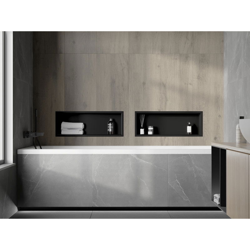 Mexen X-Wall-R recess shelf with flange 60 x 20 cm, black - 1970602010