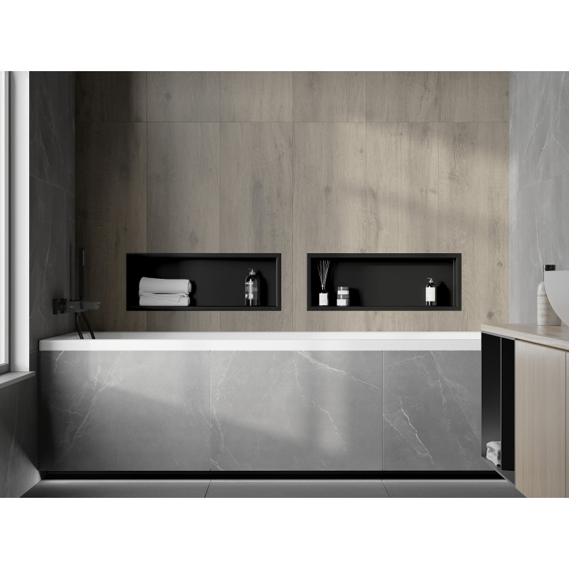 Mexen X-Wall-R recessed shelf with flange 60 x 20 cm, black - 1970602010