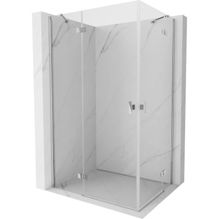 Mexen Mist-H Duo left hinged shower enclosure 90 x 85 cm, transparent, chrome - 8A5-090L-085P-01-00