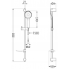 Mexen DF40 sliding shower set, brushed gun gray - 785404582-66