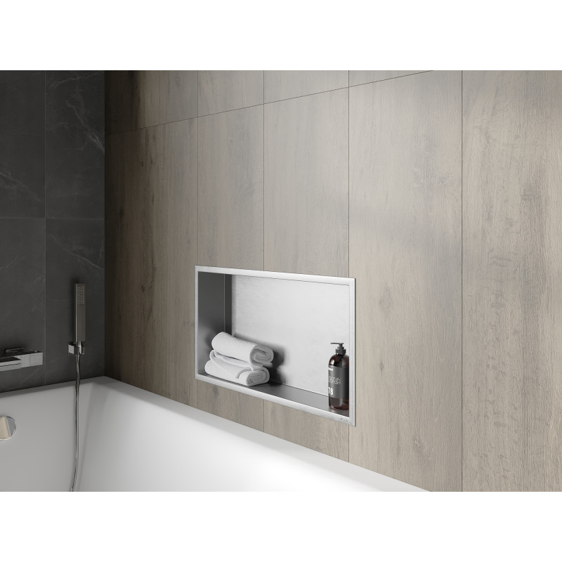 Mexen X-Wall-R niche shelf with flange 60 x 30 cm, inox - 1910603010