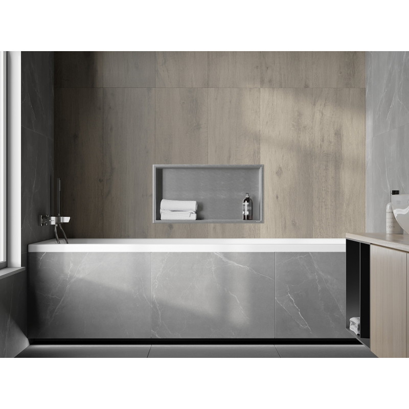 Mexen X-Wall-R recessed shelf with flange 60 x 30 cm, inox - 1910603010