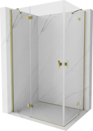 Mexen Mist H Duo shower enclosure hinged 80 x 100 cm, transparent, gold - 8A5-080L-100P-50-00