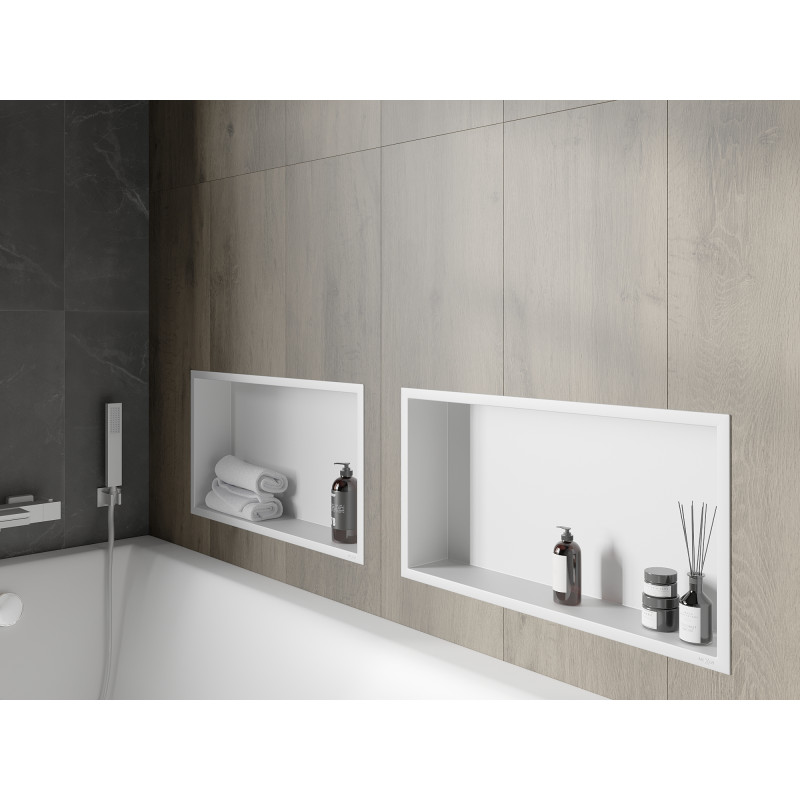 Mexen X-Wall-R niche shelf with collar 60 x 30 cm, white - 1920603010