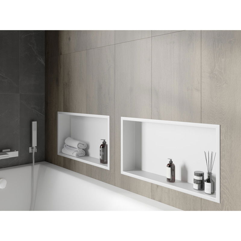 Mexen X-Wall-R recessed shelf with flange 60 x 30 cm, white - 1920603010