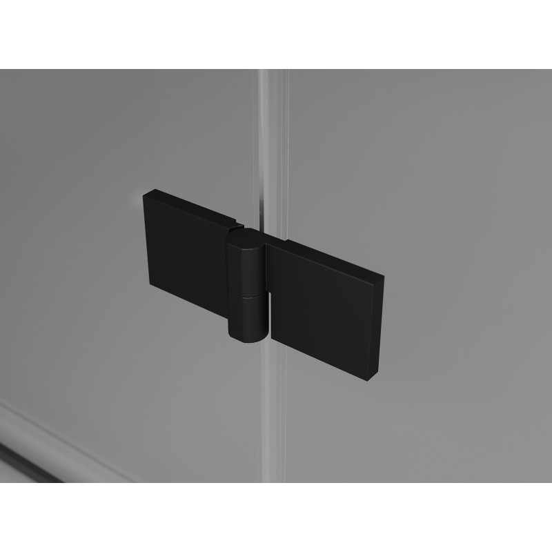 Mexen Mist-H T shower enclosure pivot door left 75 x 120 cm, transparent, black - 8A5T-075-120-70-00-L