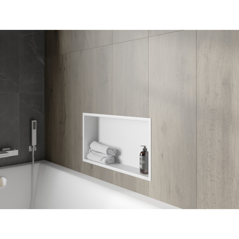 Mexen X-Wall-R niche shelf with collar 60 x 30 cm, white - 1920603010