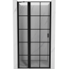 Mexen Mist left hinged shower door 80 cm, black grid, black - 8A4-080-000-70-77-L