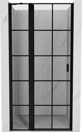 Mexen Mist shower door left-hinged 120 cm, black grid, black - 8A4-120-000-70-77-L
