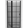Mexen Mist L left pivot shower door 95 cm, black grid, black - 8A4L-095-000-70-77-L