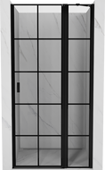 Mexen Mist right-hinged shower door 75 cm, black grid, black - 8A4-075-000-70-77-P