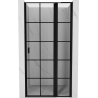 Mexen Mist L Right-Hinged Shower Door 110 cm, Black Grid, Black - 8A4L-110-000-70-77-P