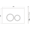 Mexen Tex 01 flush button, matte chrome - 6101-04