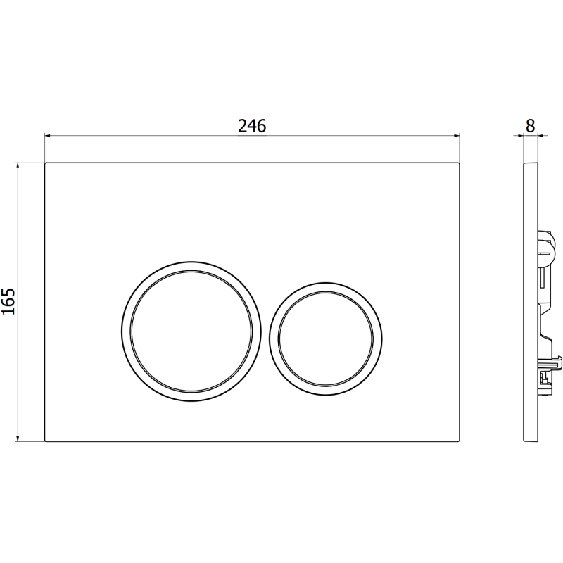 Mexen Tex 01 flush button, gold - 6101-06