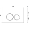 Mexen Tex 01 flush button, brushed nickel - 6101-10