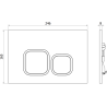 Mexen Tex 03 flush button, black matte - 6103-02
