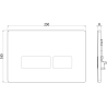 Mexen Tex 04 flush button, glossy white - 6104-01