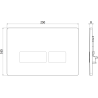 Mexen Tex 04 flush button, gray - 6104-05