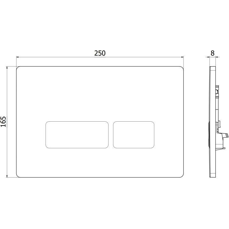 Mexen Tex 04 flush button, beige- 6104-07