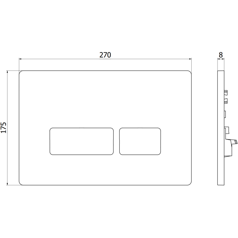 Mexen Tex 07 flush button, white - 6107-01