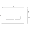 Mexen Tex 07 flush button, white - 6107-01