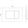 Mexen Tex 02 flush button, glossy white - 6102-01