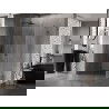 Mexen Lunar-B shower cabin hinged left 90 x 80 cm, transparent, gun gray brushed - 832-090-080-66-00-L