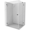 Mexen Lunar-B left-hinged shower enclosure 95 x 80 cm, transparent, brushed gun gray - 832-095-080-66-00-L