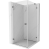 Mexen Lunar-B shower enclosure pivot door left 90 x 90 cm, transparent, brushed gun gray - 832-090-090-66-00-L