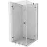 Mexen Lunar-B pivot shower enclosure left 100 x 100 cm, transparent, brushed gun gray - 832-100-100-66-00-L