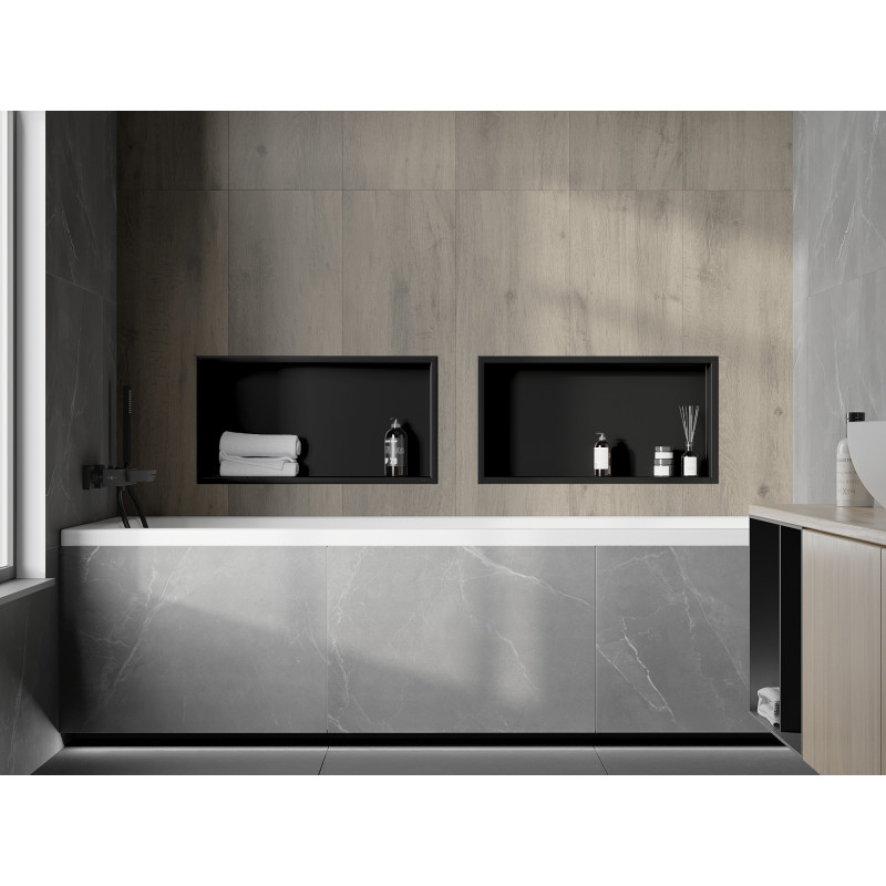 Mexen X-Wall-R recessed shelf with flange 60 x 30 cm, black - 1970603010