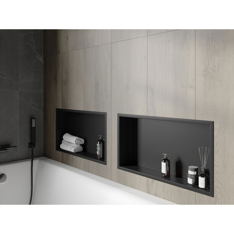 Mexen X-Wall-R niche shelf with flange 60 x 30 cm, black - 1970603010
