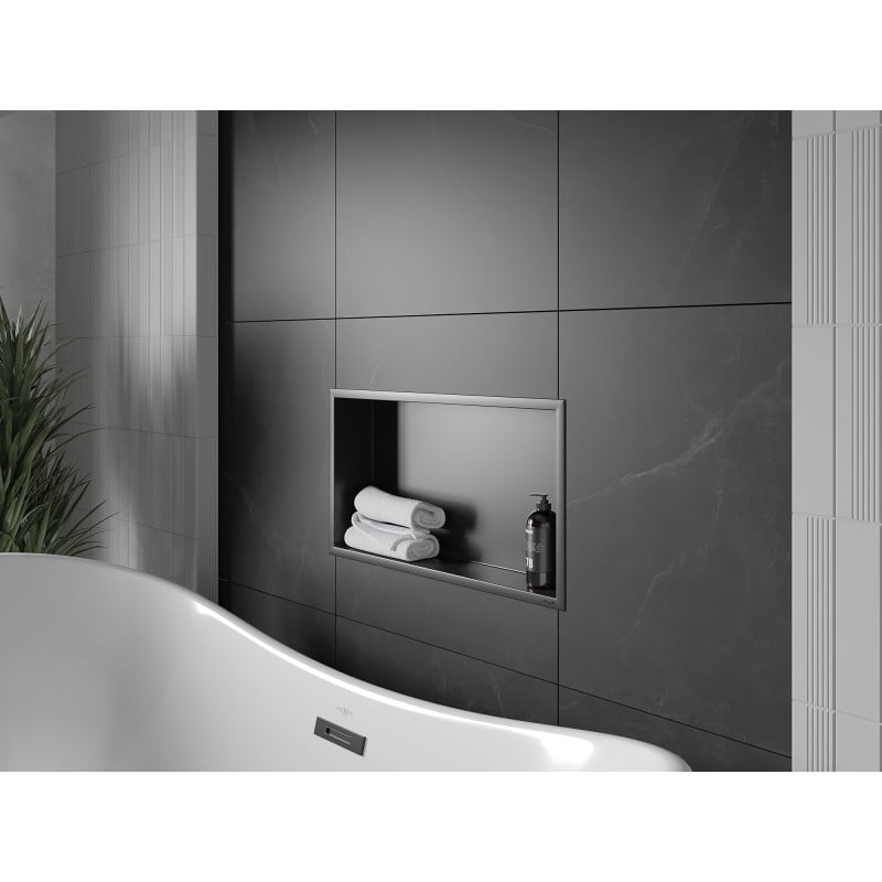 Mexen X-Wall-R niche shelf with flange 60 x 30 cm, black - 1970603010