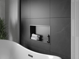 Mexen X-Wall-R recessed shelf with flange 60 x 30 cm, black - 1970603010