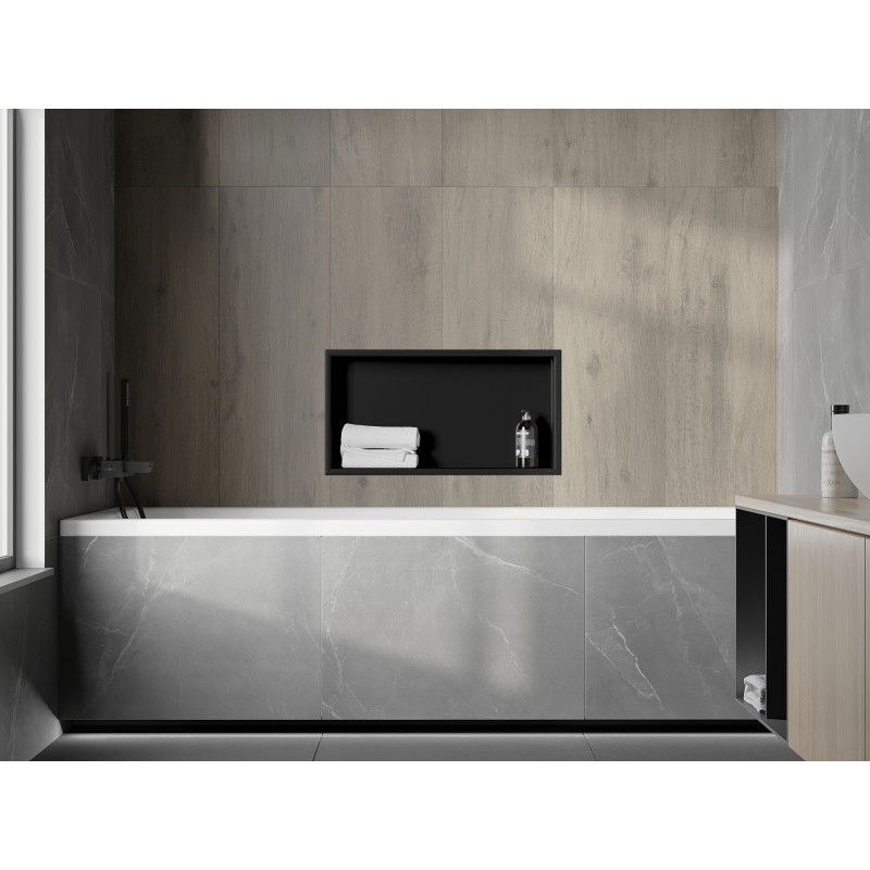 Mexen X-Wall-R niche shelf with flange 60 x 30 cm, black - 1970603010