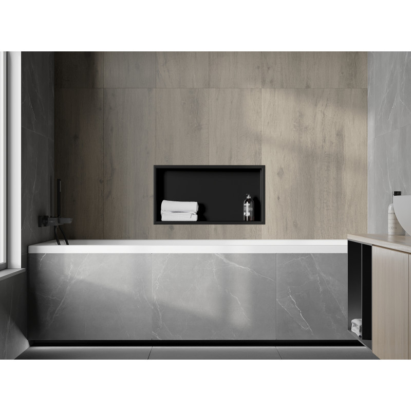 Mexen X-Wall-R recessed shelf with flange 60 x 30 cm, black - 1970603010