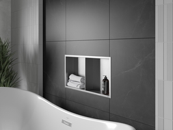 Mexen X-Wall-R recessed shelf with flange and shelf 60 x 30 cm, inox - 1910603010S