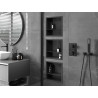 Mexen X-Wall-R niche shelf with flange and 30 x 30 cm shelf, black - 1970303010S