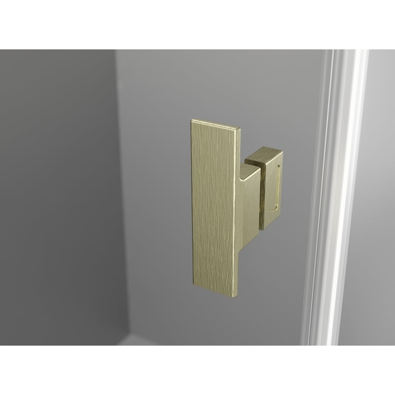 Mexen Mist-H Duo shower cabin hinged left 80 x 75 cm, transparent, brushed gold - 8A5-080L-075P-50-00 - 8A5-080L-075P-55-00
