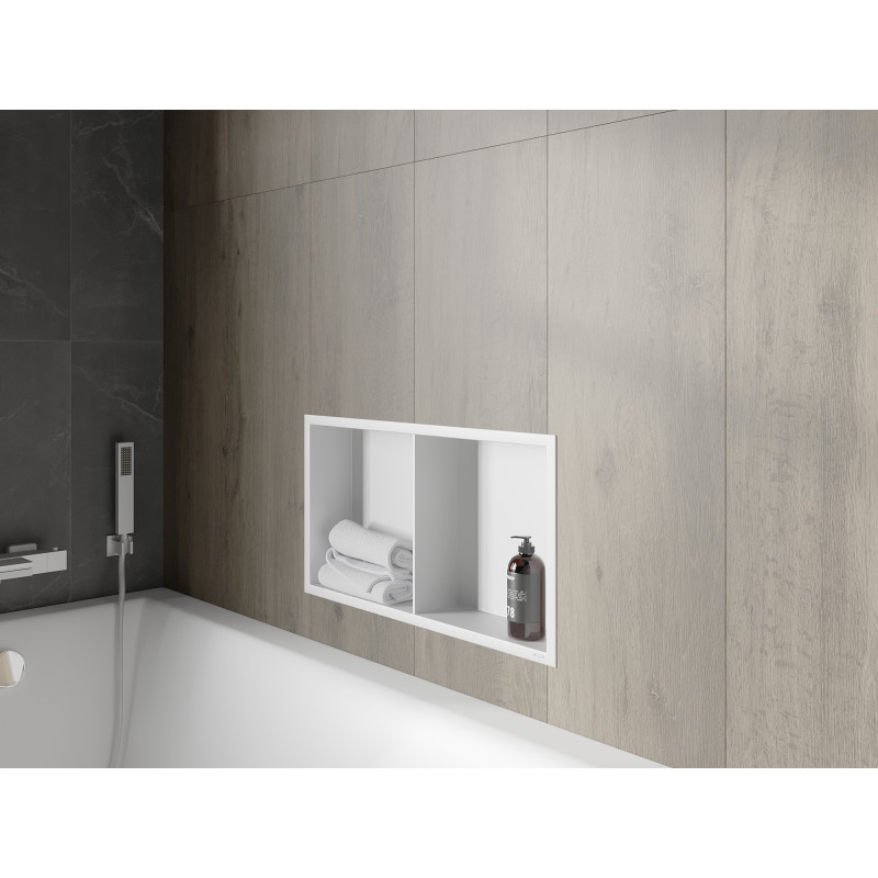 Mexen X-Wall-R niche shelf with flange and shelf 60 x 30 cm, white - 1920603010S