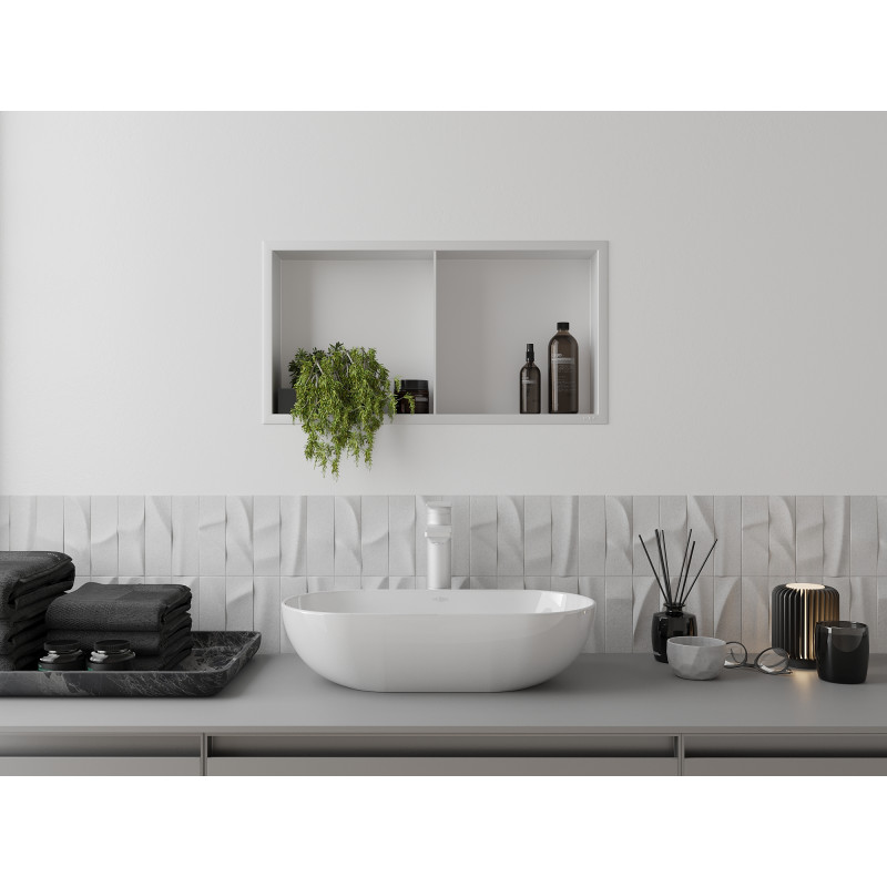 Mexen X-Wall-R niche shelf with flange and shelf 60 x 30 cm, white - 1920603010S