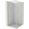 Mexen Mist-H Duo hinged shower cabin 85 x 85 cm, transparent, brushed gold - 8A5-085L-085P-55-00