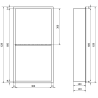 Mexen X-Wall-R niche shelf with flange and shelf 60 x 30 cm, black - 1970603010S