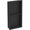 Mexen X-Wall-R shower niche with flange and shelf 60 x 30 cm, Black - 1970603010S