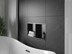 Mexen X-Wall-R recessed shelf with flange and shelf 60 x 30 cm, black - 1970603010S