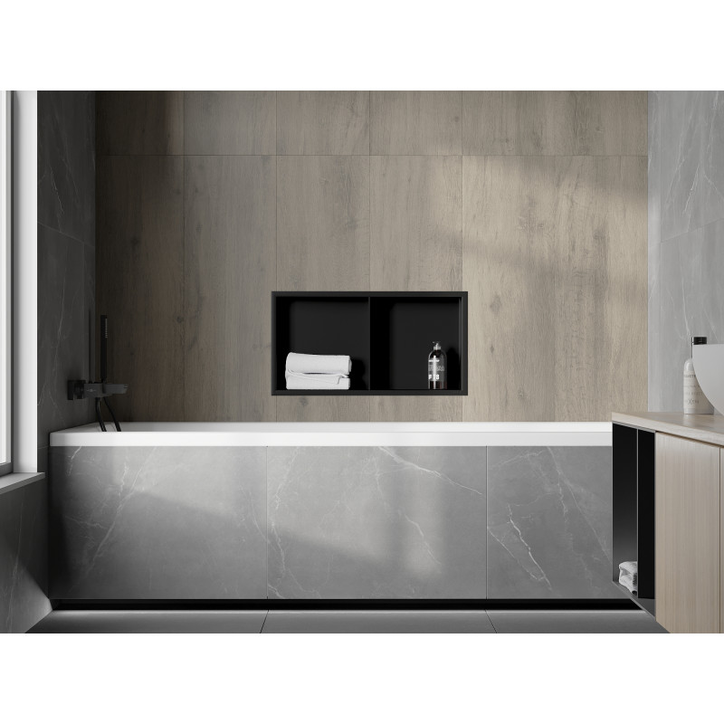 Mexen X-Wall-R niche shelf with flange and shelf 60 x 30 cm, black - 1970603010S