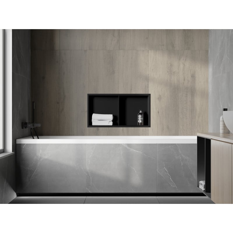 Mexen X-Wall-R recessed shelf with flange and shelf 60 x 30 cm, black - 1970603010S