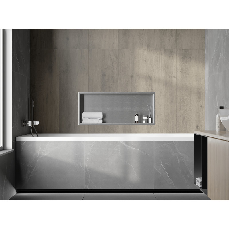 Mexen X-Wall-R niche shelf with flange 75 x 30 cm, inox - 1910753010