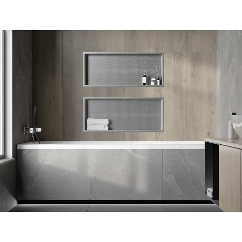 Mexen X-Wall-R niche shelf with flange 75 x 30 cm, inox - 1910753010